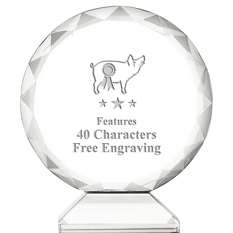3 3/4" ORBIT CRYSTAL AWARD