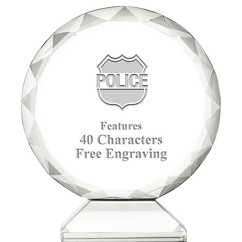 3 3/4" ORBIT CRYSTAL AWARD