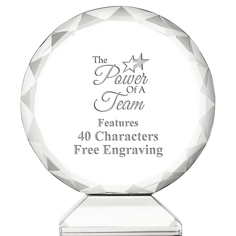 3 3/4" ORBIT CRYSTAL AWARD