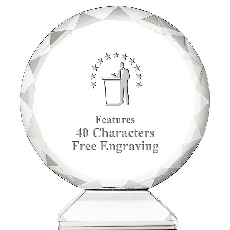 3 3/4" ORBIT CRYSTAL AWARD