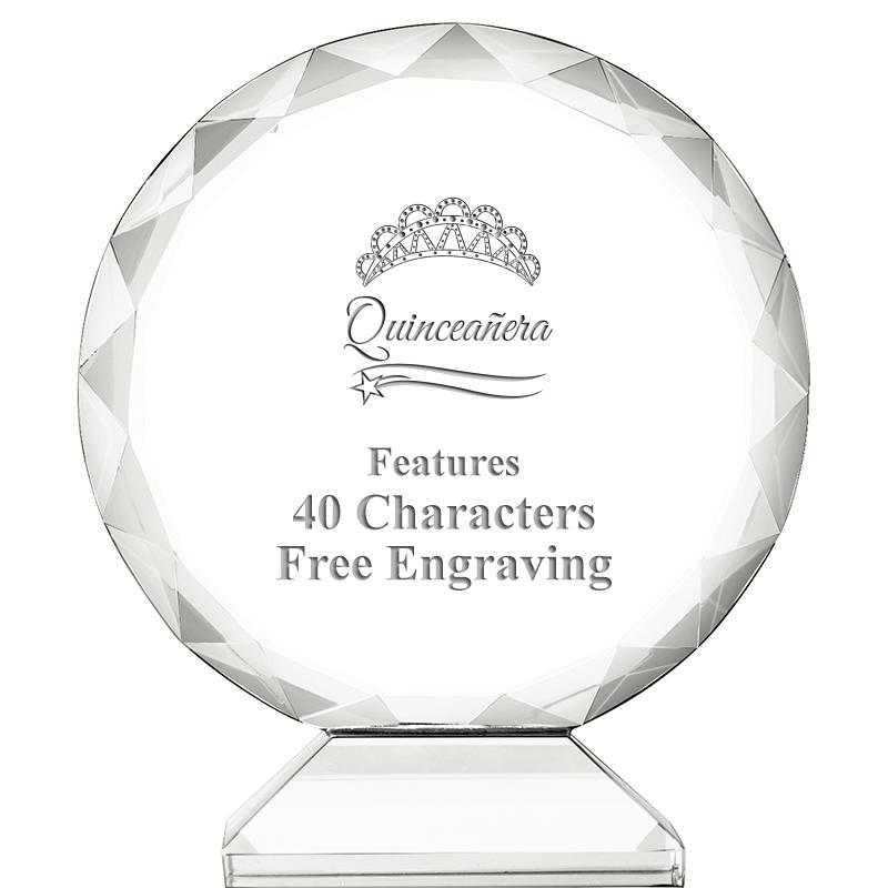 3 3/4" ORBIT CRYSTAL AWARD