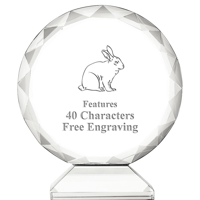 3 3/4" ORBIT CRYSTAL AWARD