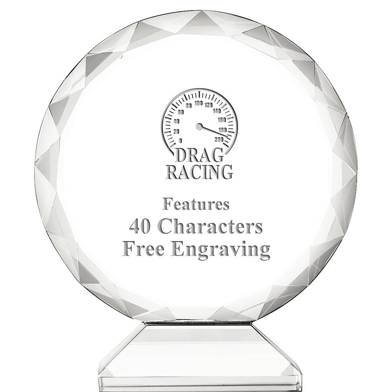 3 3/4" ORBIT CRYSTAL AWARD
