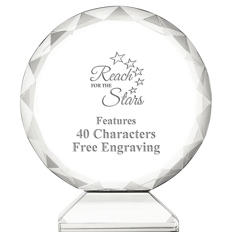 3 3/4" ORBIT CRYSTAL AWARD