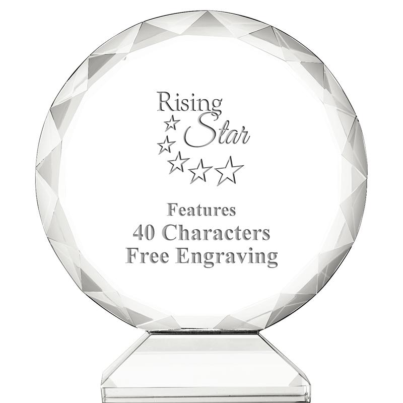 3 3/4" ORBIT CRYSTAL AWARD