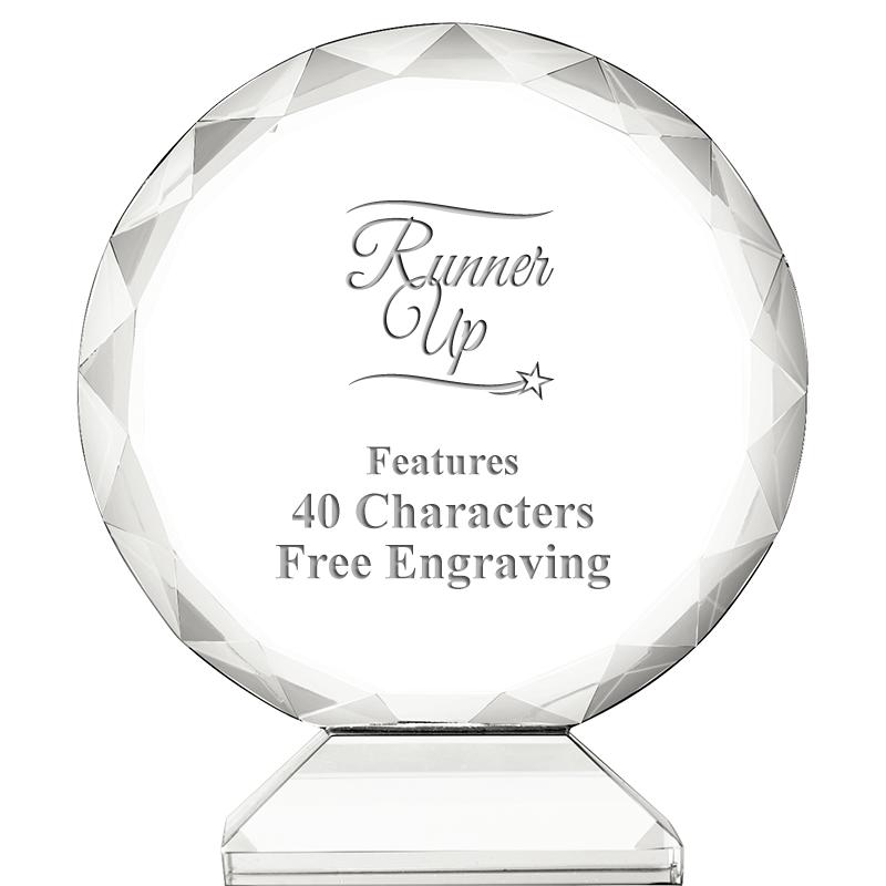 3 3/4" ORBIT CRYSTAL AWARD