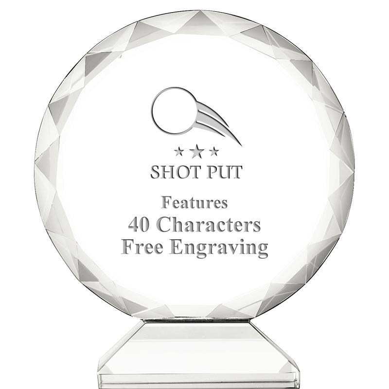 3 3/4" ORBIT CRYSTAL AWARD