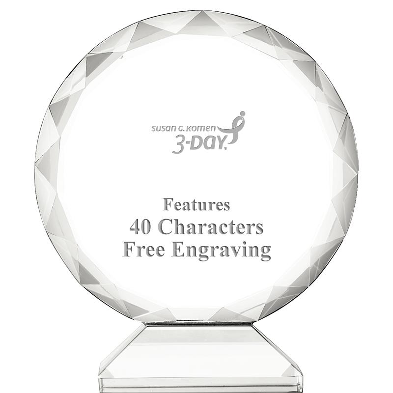 3 3/4" ORBIT CRYSTAL AWARD