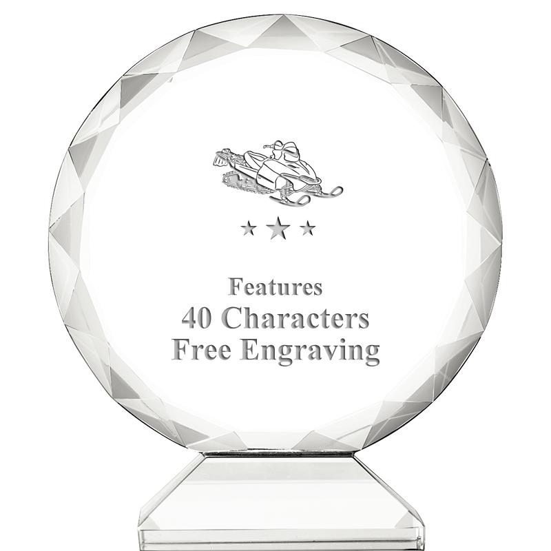 3 3/4" ORBIT CRYSTAL AWARD