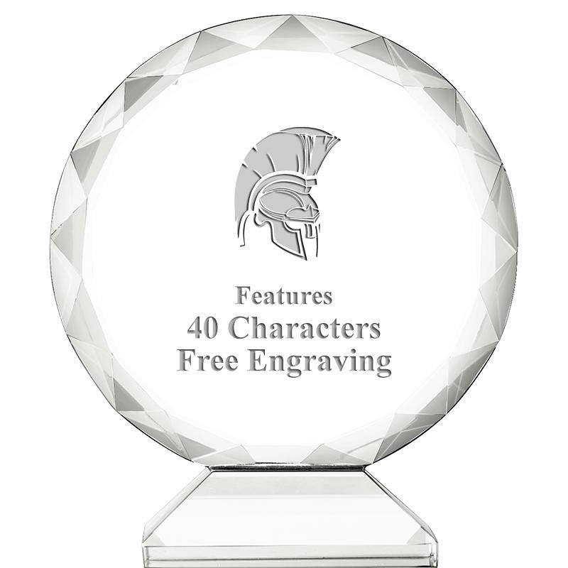 3 3/4" ORBIT CRYSTAL AWARD