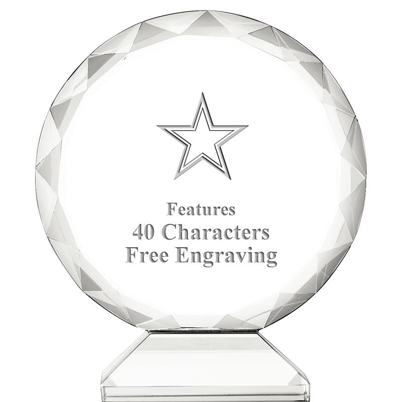 3 3/4" ORBIT CRYSTAL AWARD