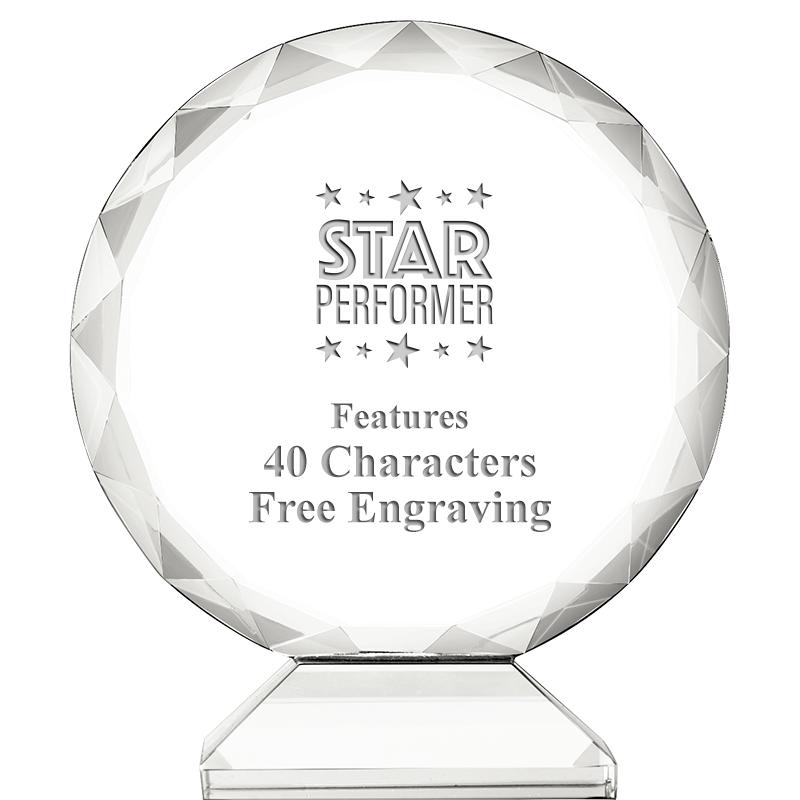 3 3/4" ORBIT CRYSTAL AWARD