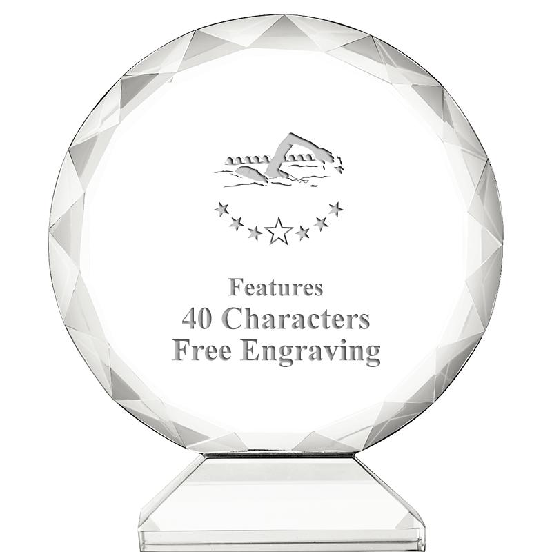 3 3/4" ORBIT CRYSTAL AWARD