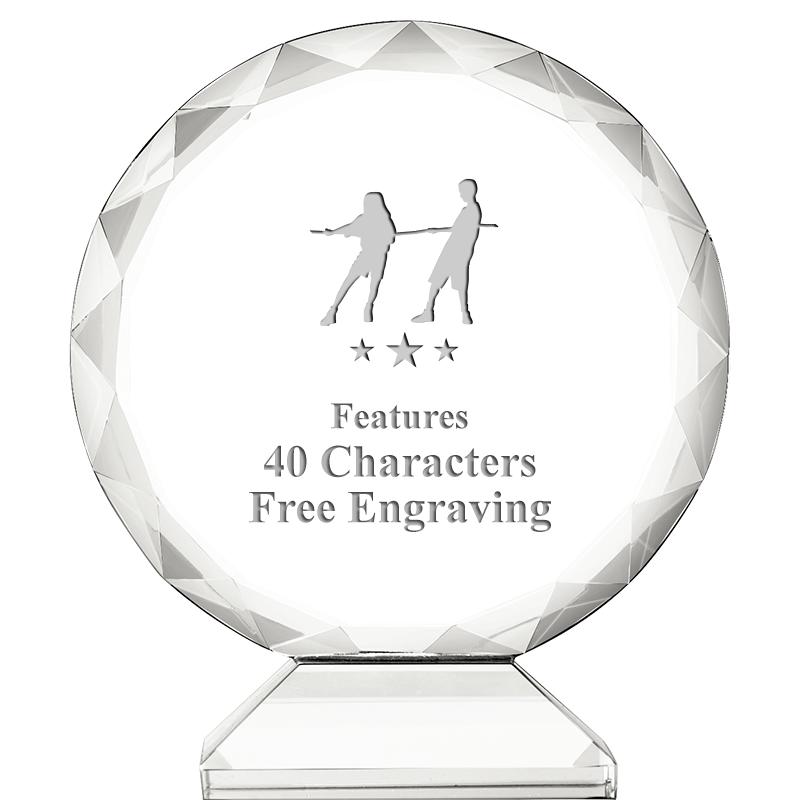 3 3/4" ORBIT CRYSTAL AWARD