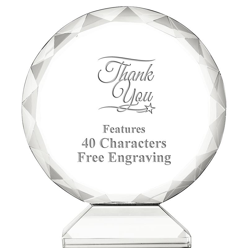 3 3/4" ORBIT CRYSTAL AWARD