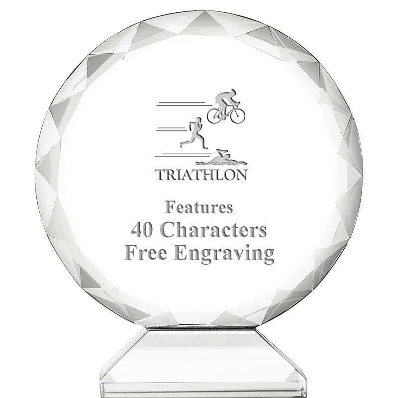 3 3/4" ORBIT CRYSTAL AWARD