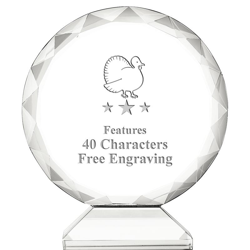 3 3/4" ORBIT CRYSTAL AWARD