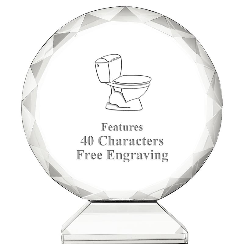 3 3/4" ORBIT CRYSTAL AWARD
