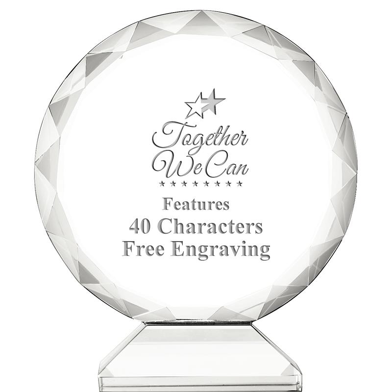 3 3/4" ORBIT CRYSTAL AWARD