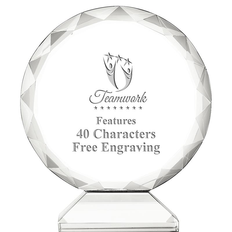 3 3/4" ORBIT CRYSTAL AWARD