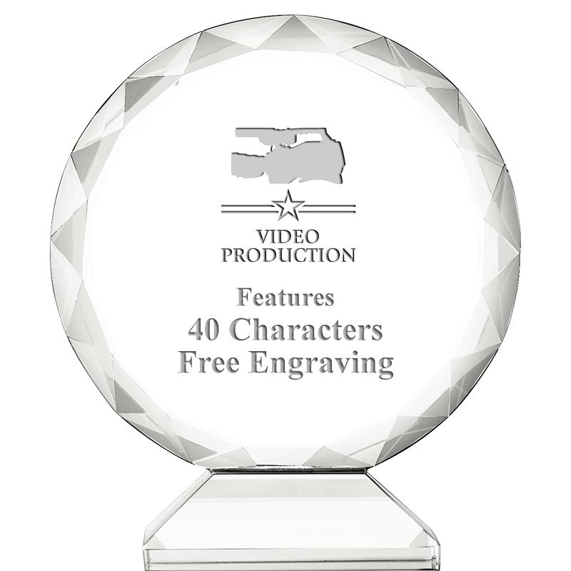 3 3/4" ORBIT CRYSTAL AWARD