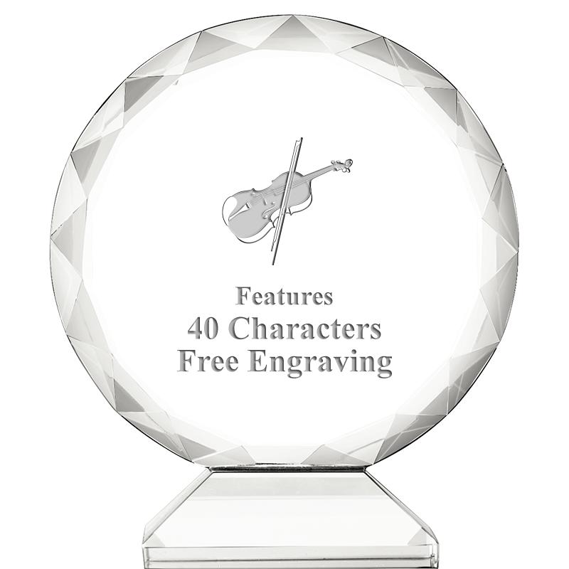 3 3/4" ORBIT CRYSTAL AWARD