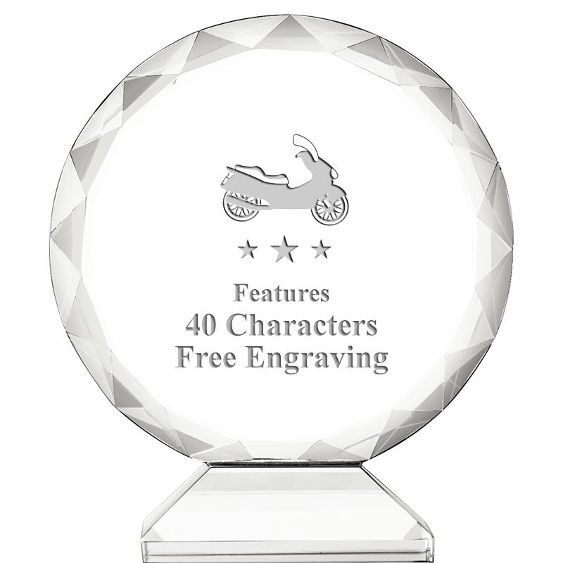3 3/4" ORBIT CRYSTAL AWARD
