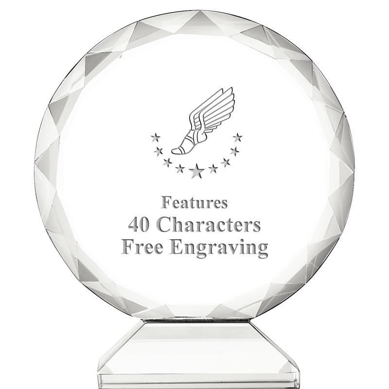 3 3/4" ORBIT CRYSTAL AWARD