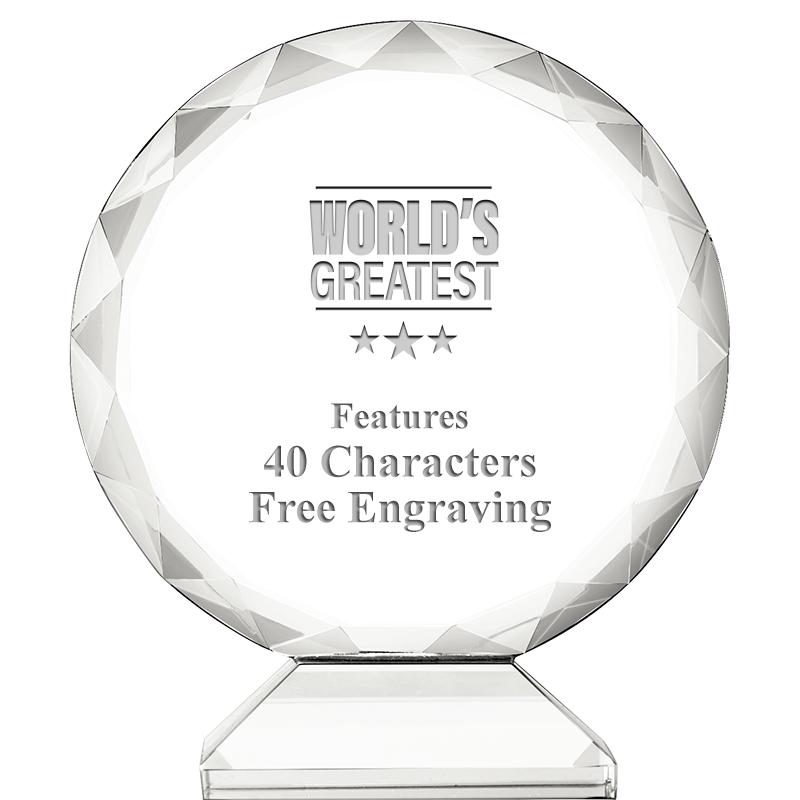 3 3/4" ORBIT CRYSTAL AWARD