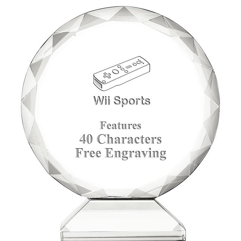 3 3/4" ORBIT CRYSTAL AWARD