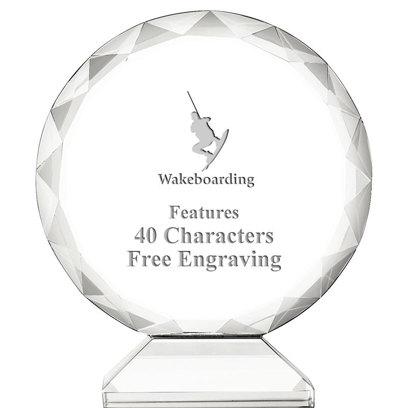 3 3/4" ORBIT CRYSTAL AWARD