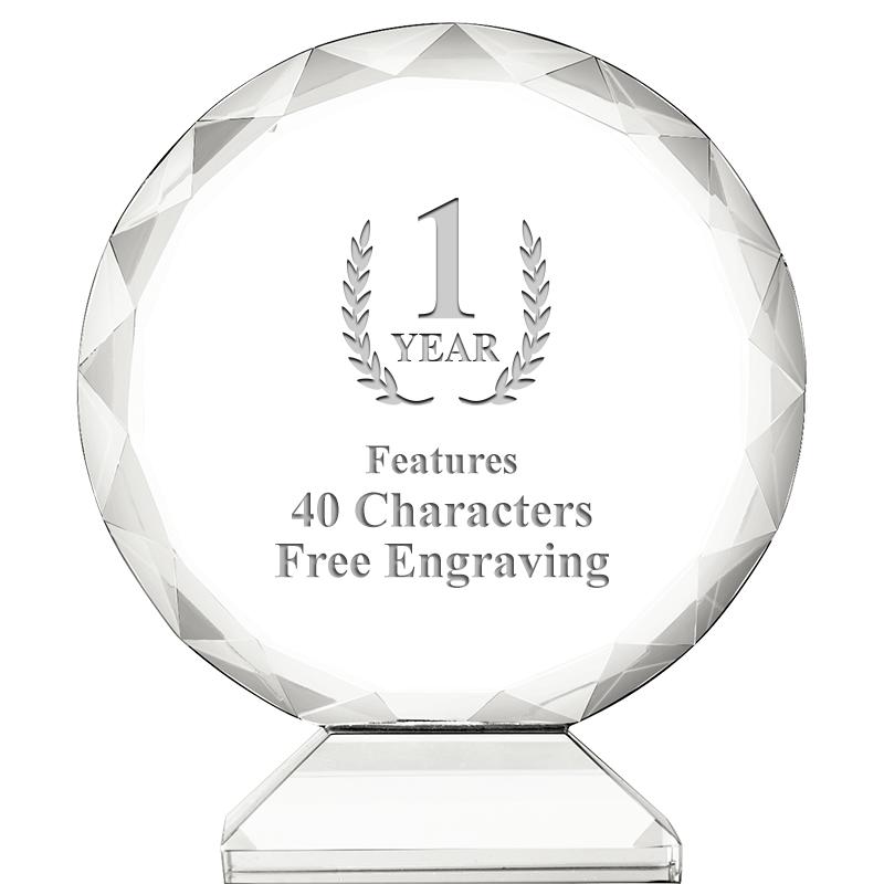 3 3/4" ORBIT CRYSTAL AWARD
