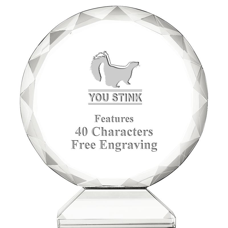 3 3/4" ORBIT CRYSTAL AWARD