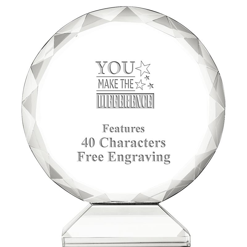 3 3/4" ORBIT CRYSTAL AWARD