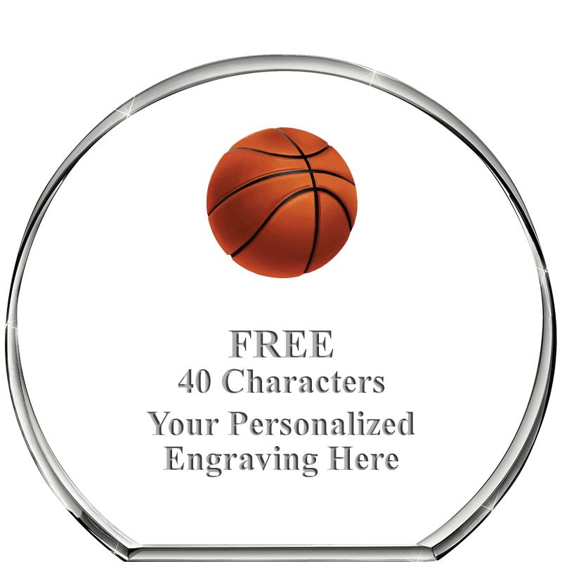 4"STANDING CIRCLE PAPERWEIGHT