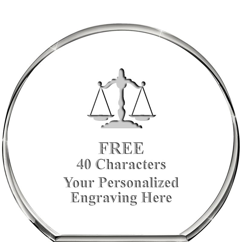 4"STANDING CIRCLE PAPERWEIGHT