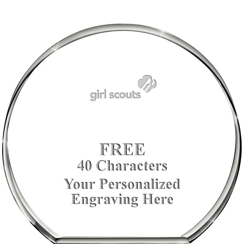 4"STANDING CIRCLE PAPERWEIGHT