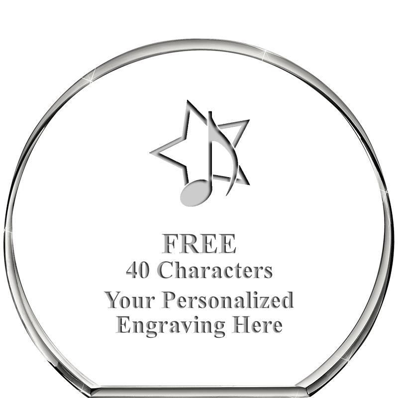 4"STANDING CIRCLE PAPERWEIGHT