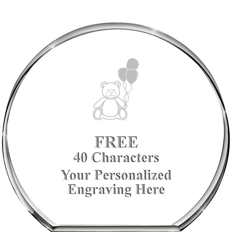 4"STANDING CIRCLE PAPERWEIGHT