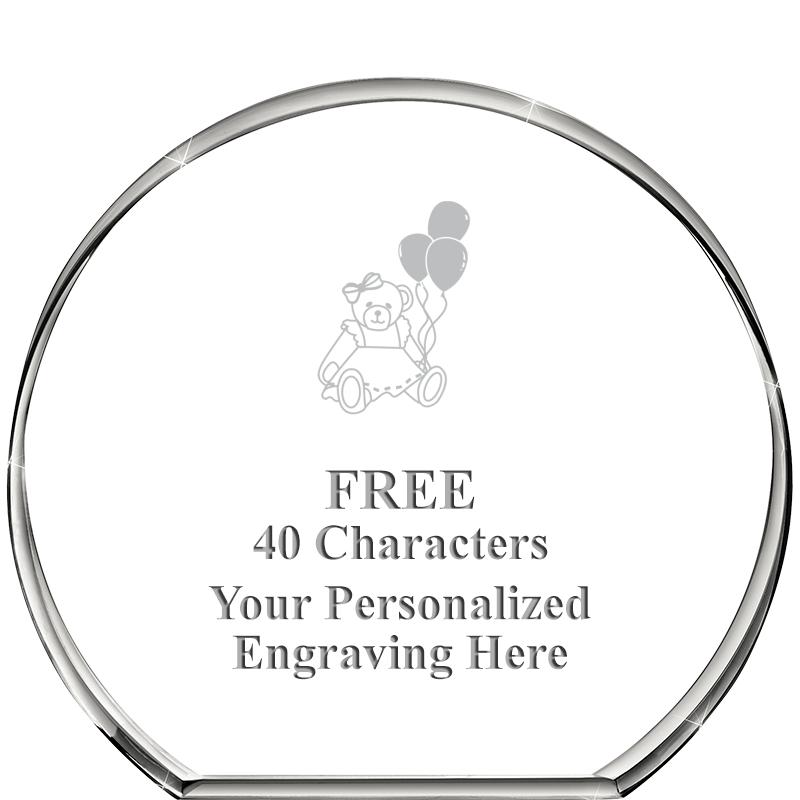 4"STANDING CIRCLE PAPERWEIGHT