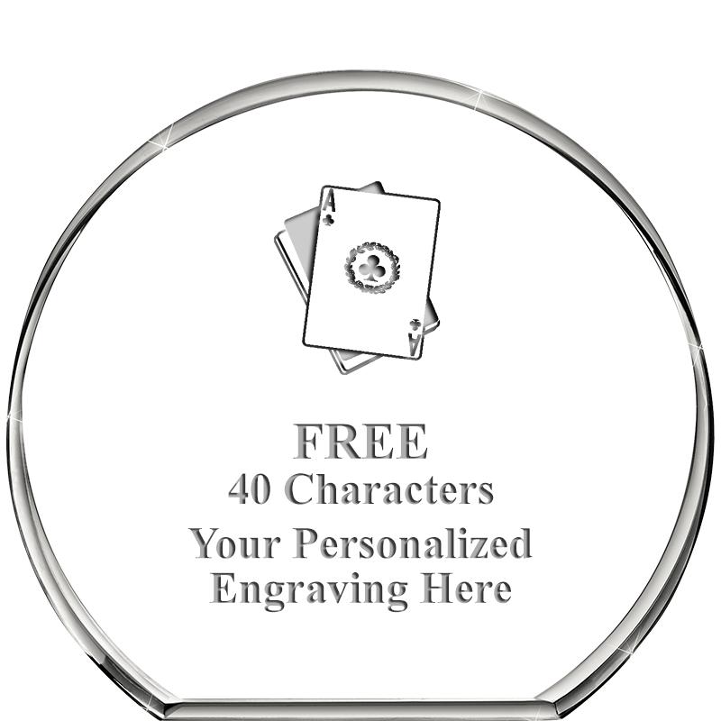 4"STANDING CIRCLE PAPERWEIGHT