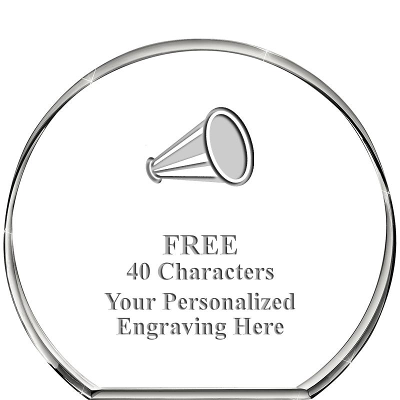 4"STANDING CIRCLE PAPERWEIGHT