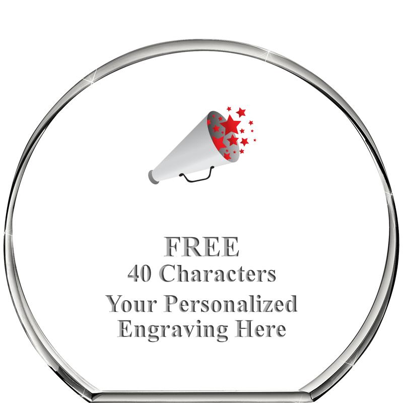 4"STANDING CIRCLE PAPERWEIGHT