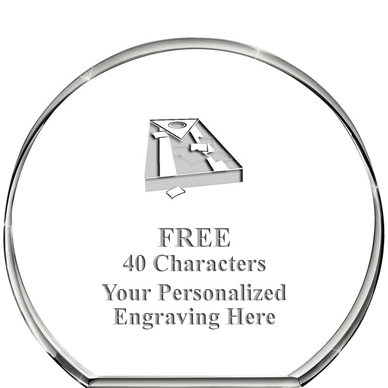 4"STANDING CIRCLE PAPERWEIGHT