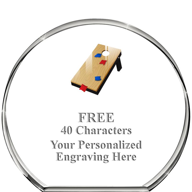 4"STANDING CIRCLE PAPERWEIGHT