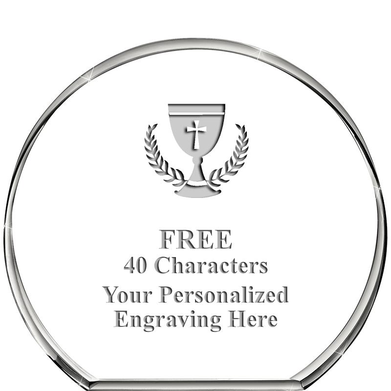 4"STANDING CIRCLE PAPERWEIGHT