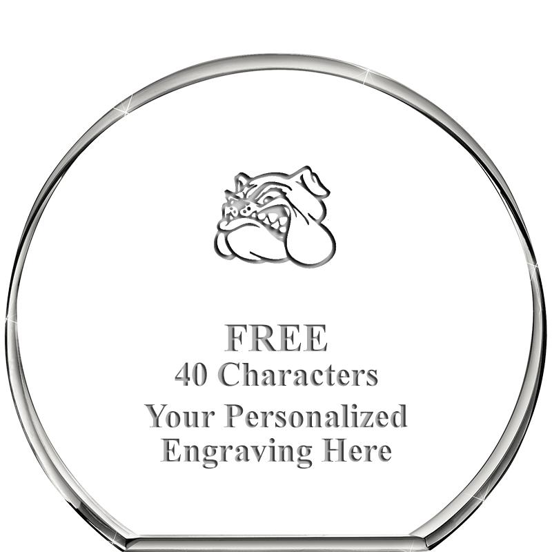 4"STANDING CIRCLE PAPERWEIGHT