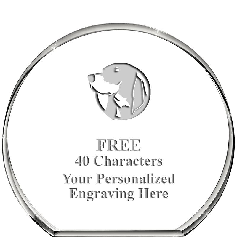 4"STANDING CIRCLE PAPERWEIGHT