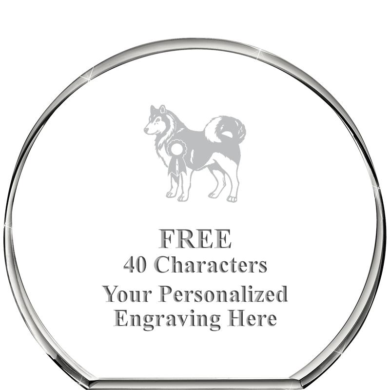 4"STANDING CIRCLE PAPERWEIGHT