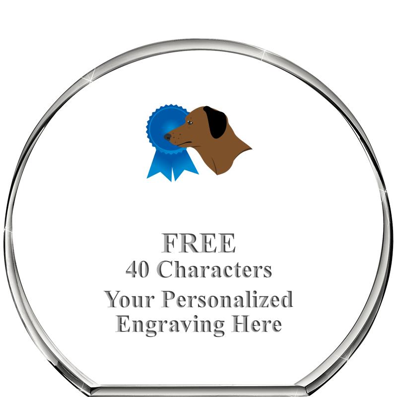 4"STANDING CIRCLE PAPERWEIGHT